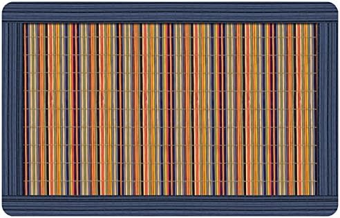Premium Comfort Straw Mat Blue, 22 by 31-Inch, Multicolor