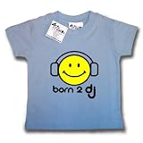 Dirty Fingers  Born 2 DJ  Baby & Toddler T-shirt 0-6 months, Blue