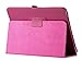 ULAK Folio Slim Fit Synthetic Leather Stand Magnetic Case Cover for Apple iPad 1 1st Generation(Flip-Hot Pink)