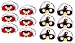 Angry Birds Exclusive Wholesale Lot of 12 Costume Sleep Mask / 6 Red Bird & 6 Bomb Black Bird