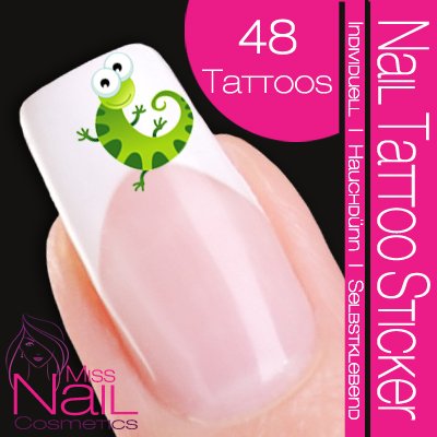 Nail Tattoo Sticker Comic / Cartoon - Gecko Preisvergleich