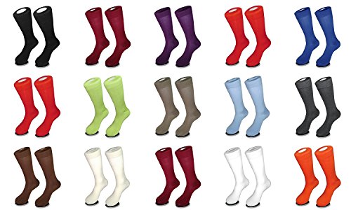 1 Pair of Antonio Ricci Solid Color Men's COTTON Dress Socks-12 Colors Available