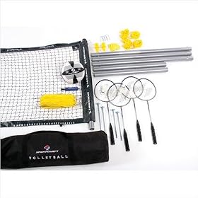 Click here to buy Sportcraft Platinum Badminton and Volleyball Set.