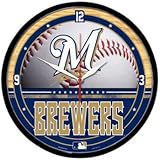 Milwaukee Brewers MLB Wall Clock