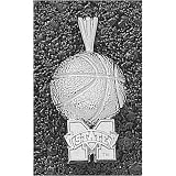LogoArt Mississippi State Bulldogs Sterling Silver Basketball Pendant