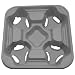 PrimeWare CC-832 Brown Recycled Cardboard/Paper Disposable Biodegradable 4-Cup Carrier, Fits 8- to 32-Ounce Cups, 8-3/4" Length x 8-3/4" Width x 2-1/8" Height (Case of 300)