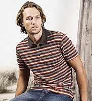 North Coast Pure Cotton Short Sleeve Stripe Polo Shirt