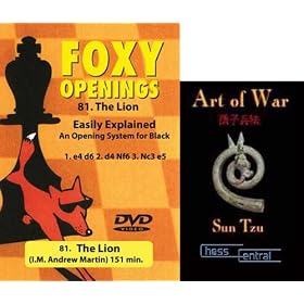 Foxy Chess Openings: The Lion DVD & ChessCentral's Art of War E-Book (2 Item Bundle) by