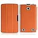 MoKo LG G Pad 7.0 Case - Ultra Slim Smart-shell Stand Case for LG G Pad V400 / V410 (LTE) / VK410 / UK410 / LK430 (G Pad F7.0) 7-Inch Android Tablet, ORANGE (With Smart Cover Auto Wake / Sleep)