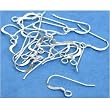 20 Sterling Silver Fish Hook Earrings Earwires w/Coil