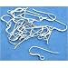 20 Sterling Silver Fish Hook Earrings Earwires w/Coil