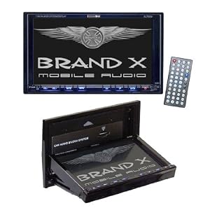 Brand-X XL72DV 7-Inch Motorized Touch Screen TFT Monitor with DVD/AM/FM Player