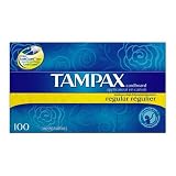Tampax Regular Absorbency Tampons 100-Count Boxes (Pack of 2)