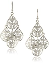 1928 Jewelry Filigree Teardrop Chandelier Earrings