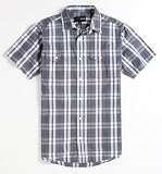 Hurley Men's Combo Short Sleeve Woven Shirt, Black, X-Large