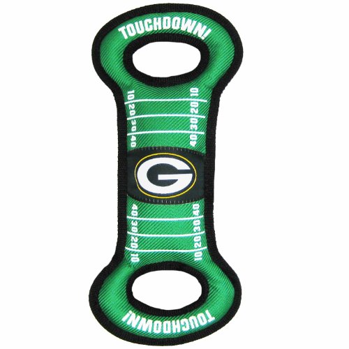 Image of Pets First Green Bay Packers Pet Field Squeak Tug Toy