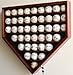 43 Baseball Display Case Cabinet Holder Wall Rack Home Plate Shaped w/ UV Protection- Lockable