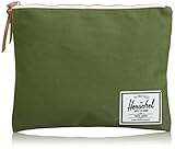 Herschel Supply Co. Men's Network Large Pouch, Dark Army Coated Cotton Canvas, One Size