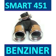 Doppelendrohr 2 x 60 mm f�r SMART ForTwo Mod 451 ab 4/2007 bis 10.2010 BENZINER 60/71PS