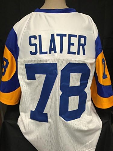 Jackie Slater Unsigned Custom White Football Jersey Men's Size Adult Large