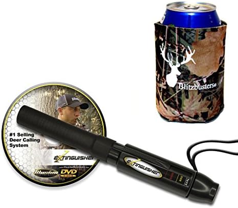 Extinguisher Deer Call (Black) with DVD Instructional + Free Camo Koozie