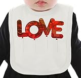 Love Balloons ネクタイを有する有機ビブ Medium