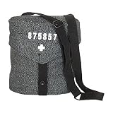 Canvas Swiss Gas Mask Bag - Military Spec - Unisex - Salt & Pepper Speckled Olive