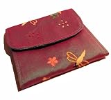 In Handbag Heaven Beautiful & Unusual Satin, Embroidered Credit Card Holder, Business Card Holder or Wallet - Bluey-Lilac - Free P&P