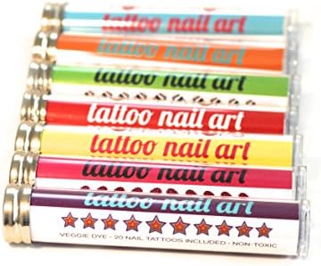 Shooting Stars Tattoo Nail Art by Poppy Drops