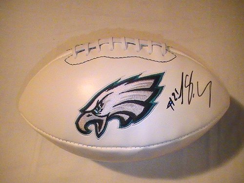 LESEAN MCCOY SIGNED AUTO AUTOGRAPHED PHILADELPHIA EAGLES TEAM LOGO FOOTBALL W/ COA AND HOLOGRAM