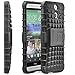 Fosmon [RUGGED] HTC One (E8) 2014 Case - HYBO-RAGGED Heavy Duty Hybrid Protective Cover with Kickstand (Black)