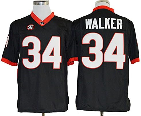 WEENKS Men's Herchel Walker 34 Georgia Bulldogs College Football Jerseys M Black