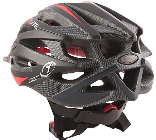 Aerolite Men's AeroFoil Bicycle Helmet - Black/Red, Size 58-61