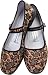 Bronze Floral Velvet Mary Jane Chinese Shoes