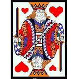 L.A. Rugs PC - 01+-(19 x 29) Las Vegas King of Hearts White Poker Rug Size: 1'7'' x 2'5''