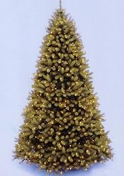 12' Downswept Douglas Fir Pre-Lit PE Artificial Christmas Tree - Clear Lights