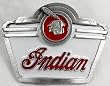 Indian Script Retro Design Enamel Pewter Motorcycle Belt Buckle