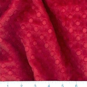 60-Wide-Minky-Cuddle-Dimple-Dot-Red-Fabric-By-The-Yard