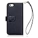 iPhone 6S Case, Terrapin [Floral Interior] Premium PU Leather Wallet Case with Card Slots, Cash Compartment and Detachable Wrist Strap for iPhone 6 / 6S (Black with Floral Interior)