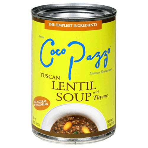 Coco Pazzo Lentil Soup, 15-Ounces (Pack of 12) by Coco Pazzo