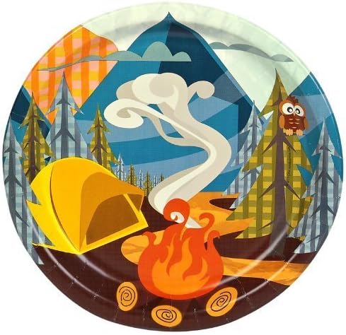 Let's Go Camping Dinner Plates (8) by Party Destination