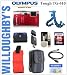 Olympus Tough TG-610 14.0 MP Digital Camera with 5x Wide Angle Optical Lens (Red) + Floating Strap + LexSpeed 16BG SDHC Memory Card + Sunpak Gripping Tripod and Much More! Willoughby's Est. 1898 Deluxe Point and Shoot Bundle