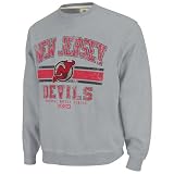 New Jersey Devils Grey Team Classic Fleece Crewneck Sweatshirt
