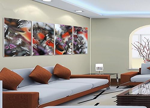 Yimei Art Modern Canvas Painting Wall Art for Living Room Canvas Print Ready to Hang Giclee Artwork for Home Decor 4 Panels