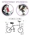 20インチ折りたたみ自転車　シマノ6段変速付　カゴ・カギ・ライト付　BF-K206　レッド 別画像