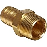 Anderson Metals Brass Compression Hose Fitting Connector, Barb x NPT Male