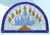 Jewish Menorah Design - Stained Glass Judaica Gift Idea