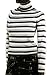 Dolce & Gabbana Women's Black and White Striped Turtleneck Sweater