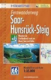Hikeline Fernwanderweg Saar-Hunsr&uuml;ck Steig 170 km: Wandern im Dreil&auml;ndereck - rund um Mosel, Saar und Nahe, Wanderf&uuml;hrer und Karte, 1:35.000, wetterfest - 