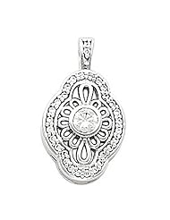 14K White Gold Diamond Pendant - 0.35 Ct. -- LIFETIME WARRANTY